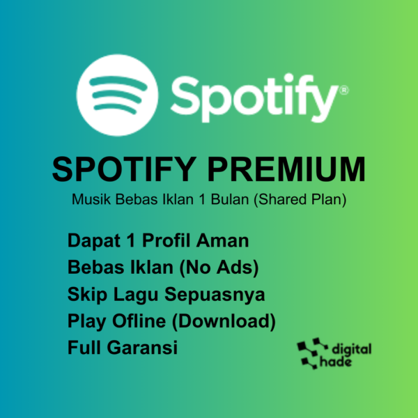 Spotify Premium 1 Bulan – Tanpa Iklan | Garansi Aktif | Fast Delivery